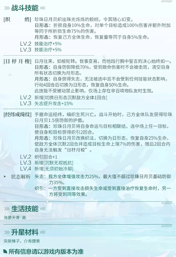 《食物語(yǔ)》珍珠日月貝技能強(qiáng)度分析