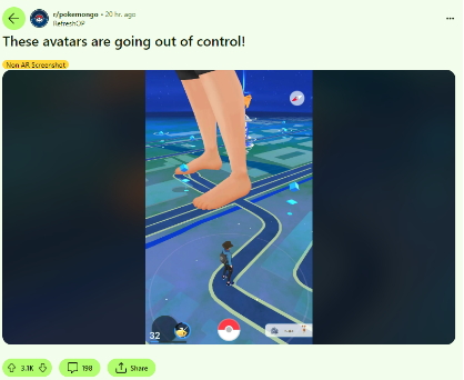 《寶可夢 GO》新補丁引發(fā)BUG 玩家角色變身“巨型寶可夢”