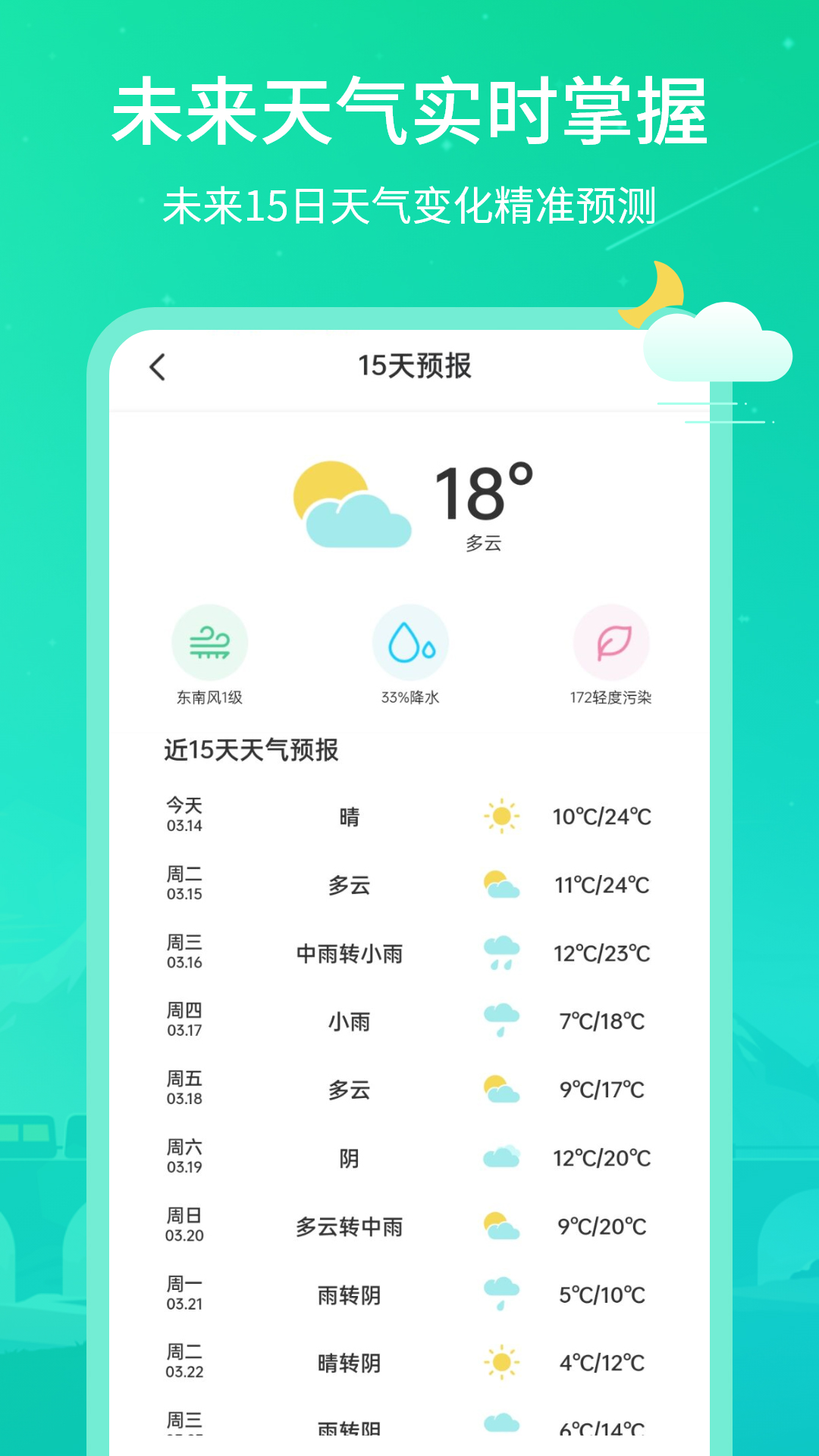 實(shí)時(shí)天氣王截圖1