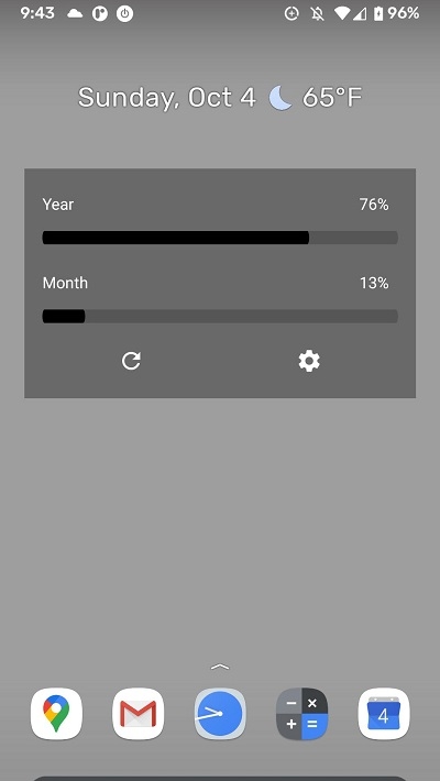 Time Progress Bar(桌面時間進度條)截圖1