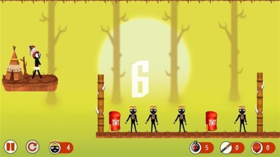 火柴人印第安弓箭手截圖3