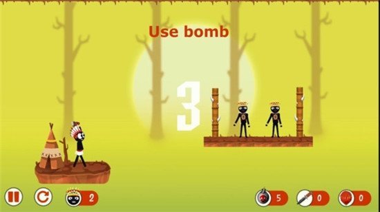 火柴人印第安弓箭手截圖2